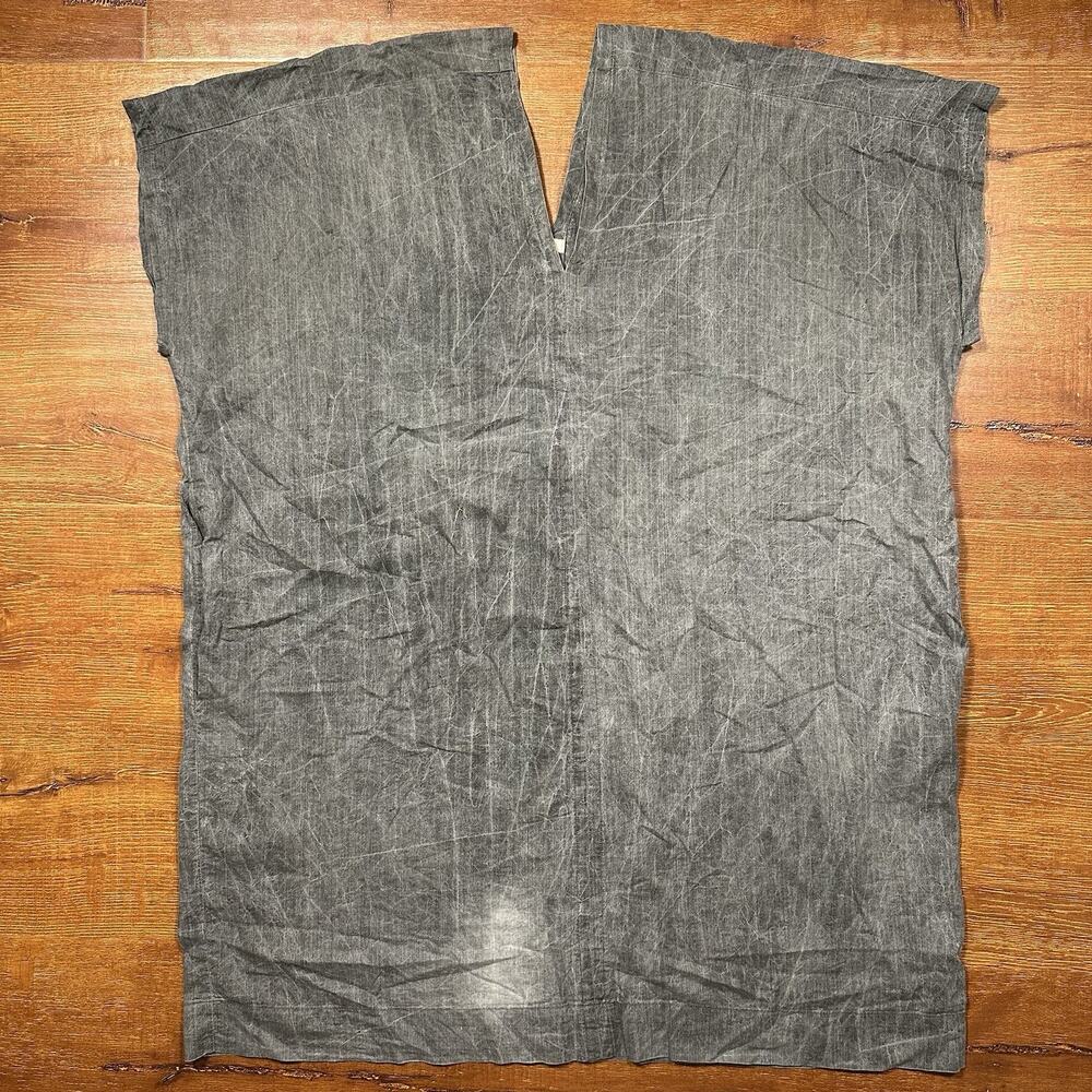 Uzi NYC Tunic Dress Top Womens OS Gray Acid Wash Contemporary Lagenlook City